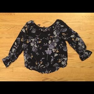 I.N.C.Women’s Plus Size Blue Floral Silk Top Sz18W